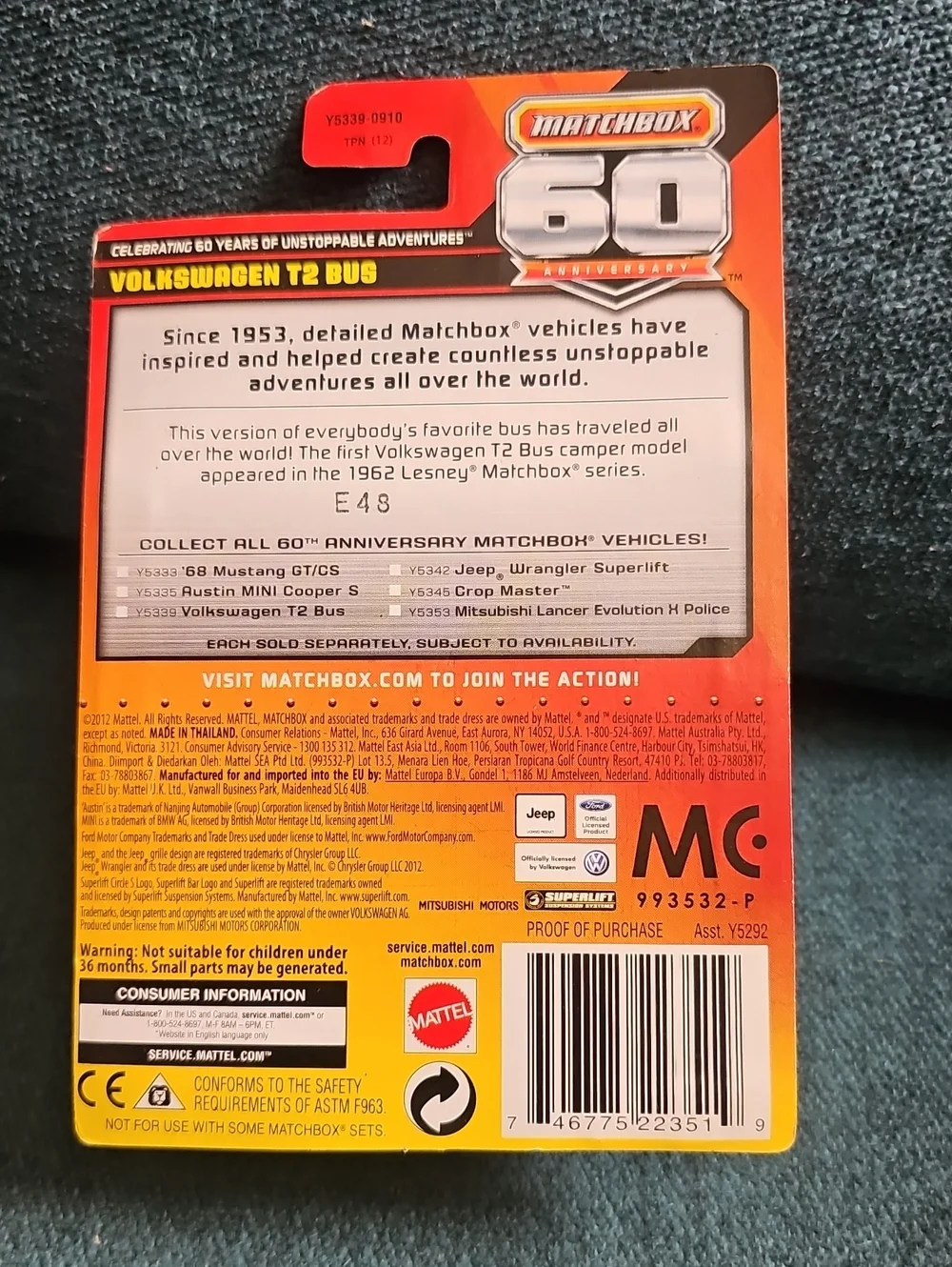 Matchbox 60th Anniversary Volkswagen T2 Bus